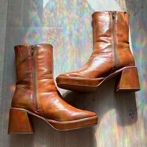 Brown leather Ankle Boots
